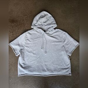 Divided Gray Short Sleeve Hoodie